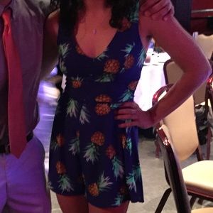 Blue Pineapple Romper